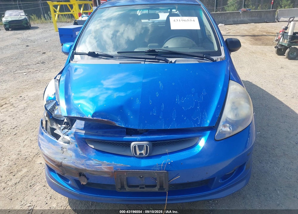 2007 HONDA FIT SPORT VIN: JHMGD38687S019518