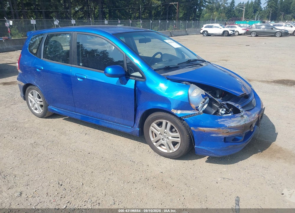 2007 HONDA FIT SPORT VIN: JHMGD38687S019518
