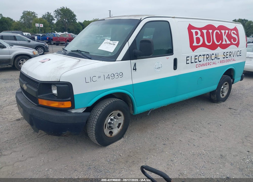 2012 CHEVROLET EXPRESS 2500 WORK VAN VIN: 1GCWGFCA7C1152224