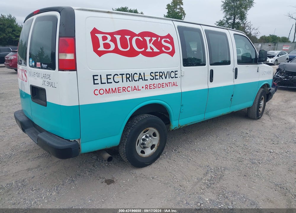2012 CHEVROLET EXPRESS 2500 WORK VAN VIN: 1GCWGFCA7C1152224