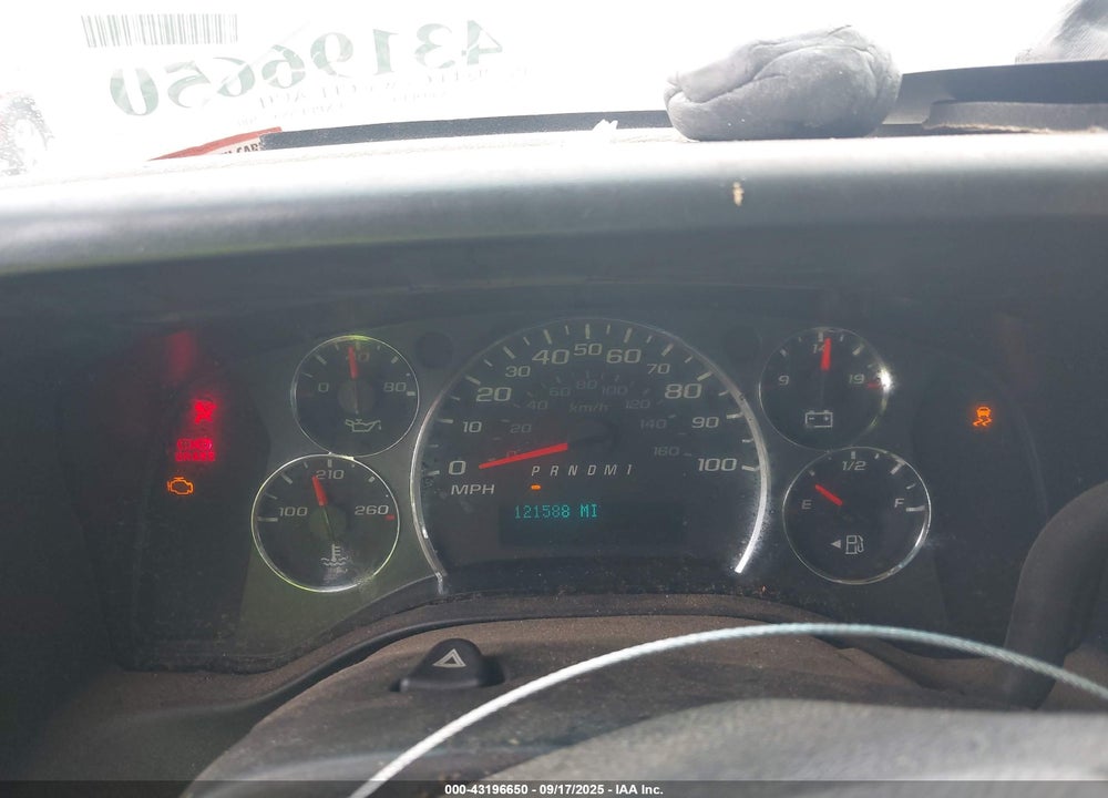 2012 CHEVROLET EXPRESS 2500 WORK VAN VIN: 1GCWGFCA7C1152224