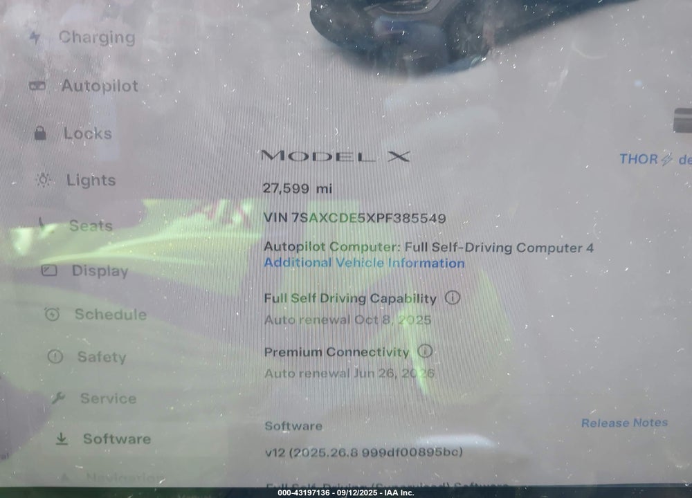 2023 TESLA MODEL X VIN: 7SAXCDE5XPF385549
