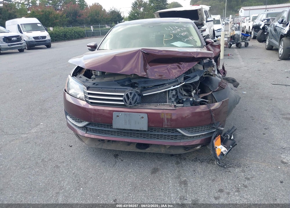 2013 VOLKSWAGEN PASSAT 2.5L SE VIN: 1VWBP7A31DC119084