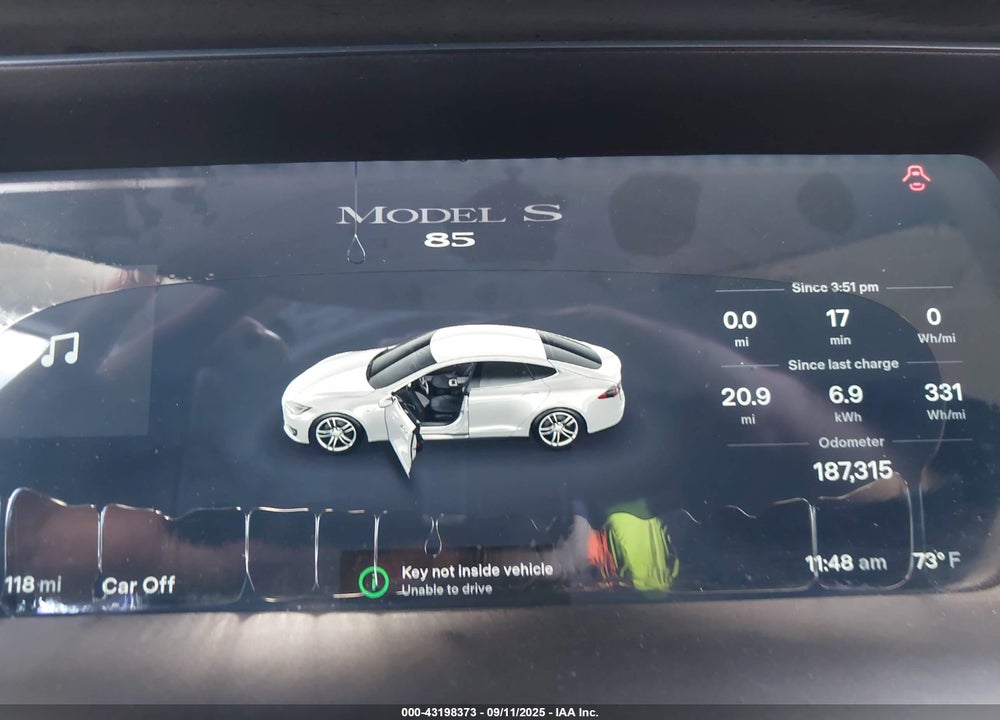 2014 TESLA MODEL S VIN: 5YJSA1H18EFP21006