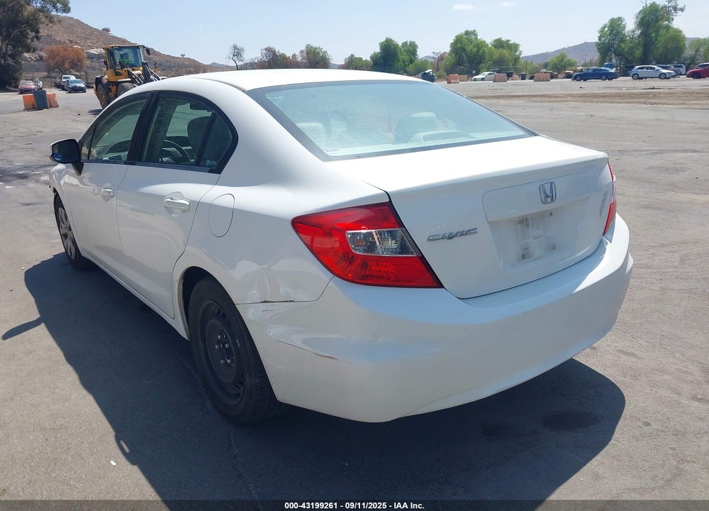 2012 HONDA CIVIC LX VIN: 19XFB2F59CE347082
