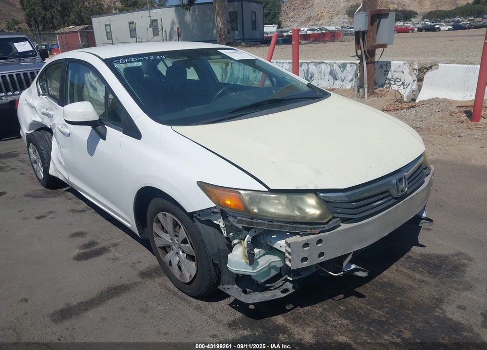 2012 HONDA CIVIC LX VIN: 19XFB2F59CE347082