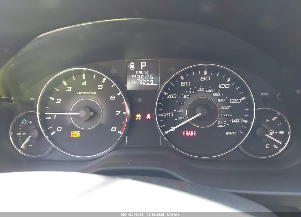 2012 SUBARU OUTBACK VIN: 4S4BRBCC5C3219566