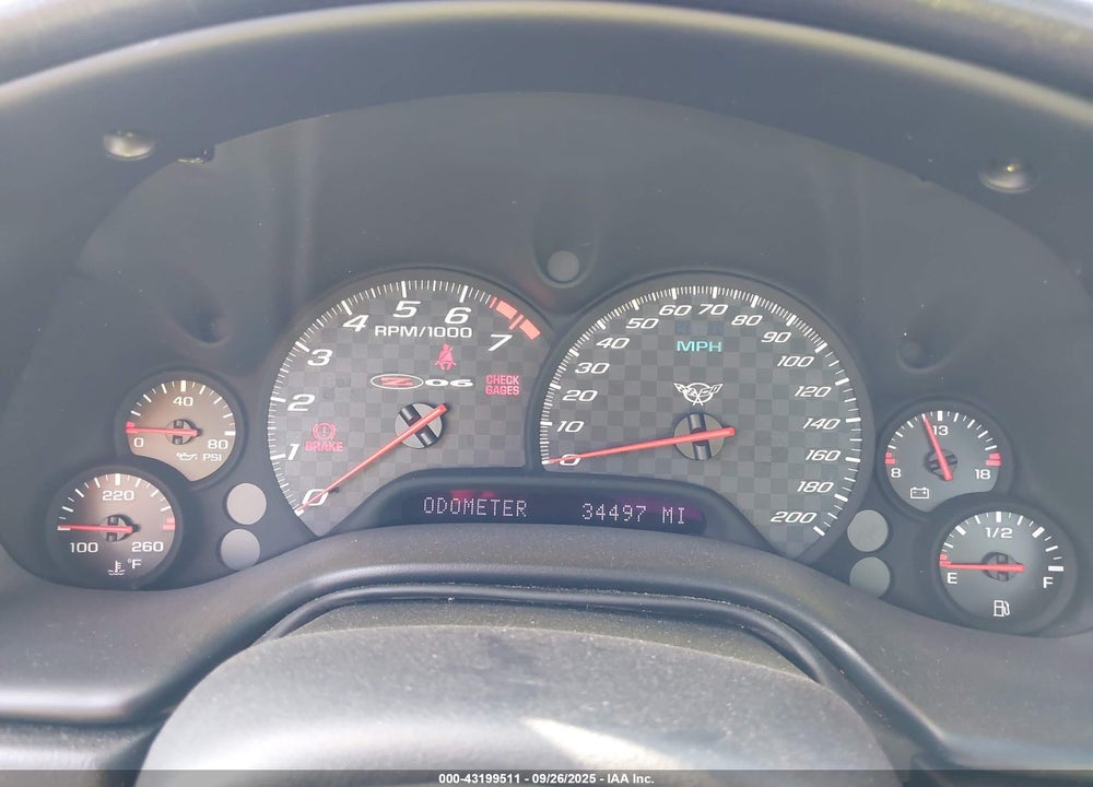 2002 CHEVROLET CORVETTE Z06 HARDTOP VIN: 1G1YY12SX25121925