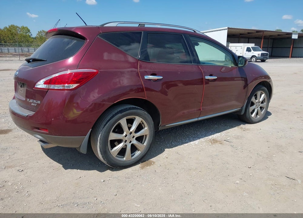 2012 NISSAN MURANO VIN: JN8AZ1MWXCW206740