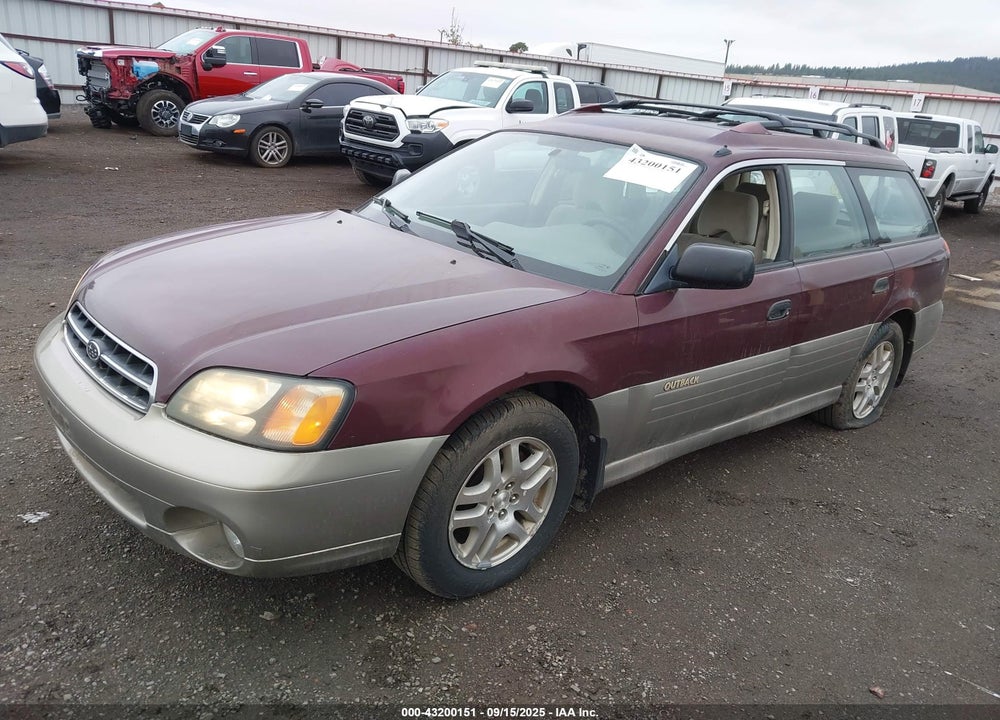 2001 SUBARU OUTBACK VIN: 4S3BH665X17630642