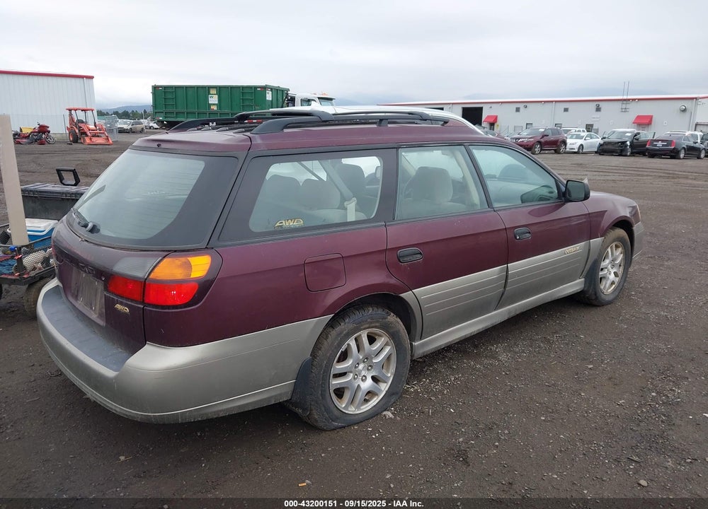 2001 SUBARU OUTBACK VIN: 4S3BH665X17630642