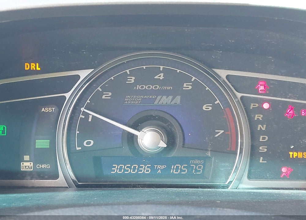 2008 HONDA CIVIC HYBRID VIN: JHMFA36268S022200