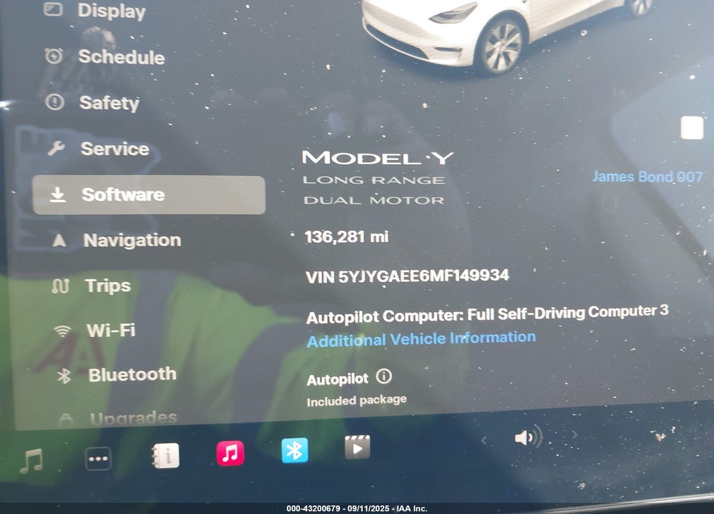 2021 TESLA MODEL Y LONG RANGE DUAL MOTOR ALL-WHEEL DRIVE VIN: 5YJYGAEE6MF149934