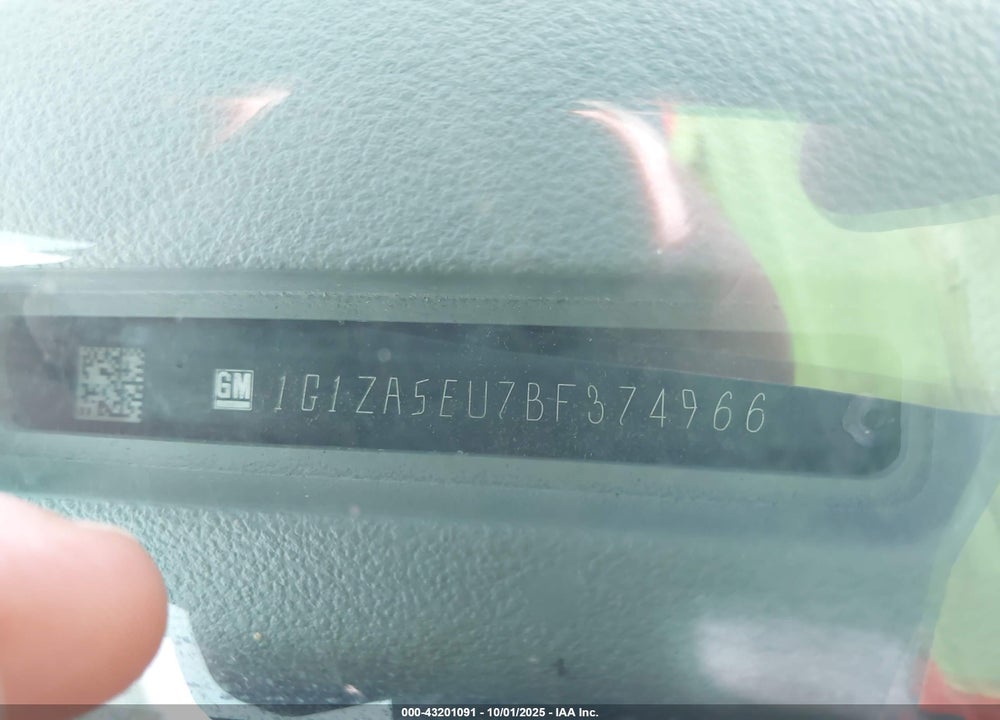 2011 CHEVROLET MALIBU VIN: 1G1ZA5EU7BF374966