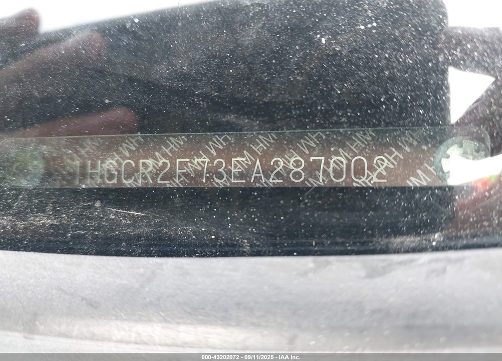 2014 HONDA ACCORD VIN: 1HGCR2F73EA287002