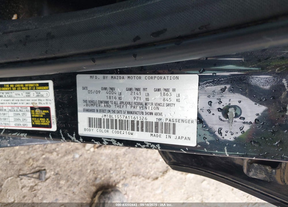2010 MAZDA 3 VIN: JM1BL1S57A1161326