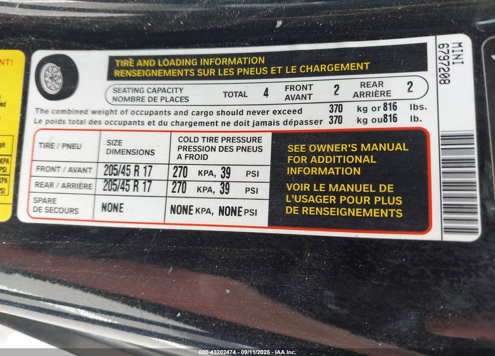 2011 MINI COOPER VIN: WMWZP3C52BTX82540