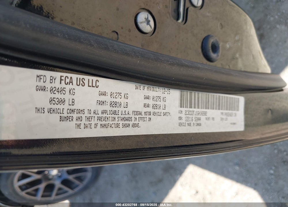 2016 DODGE CHALLENGER R/T SCAT PACK VIN: 2C3CDZFJ1GH102682