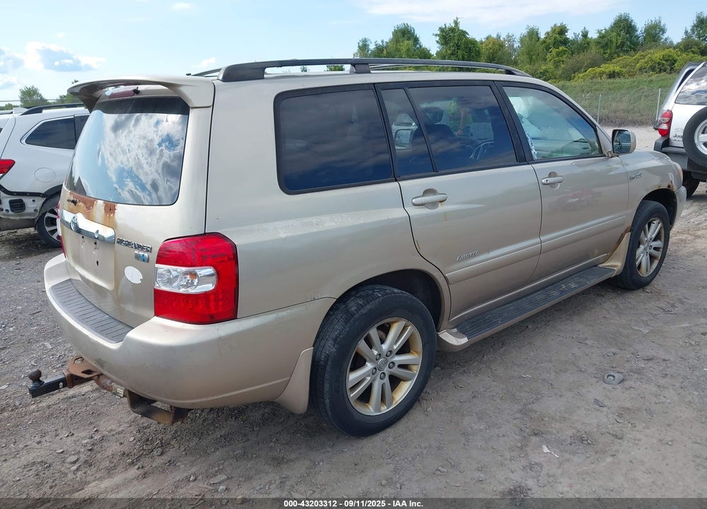 2006 TOYOTA HIGHLANDER HYBRID LIMITED V6 VIN: JTEDW21A960015328