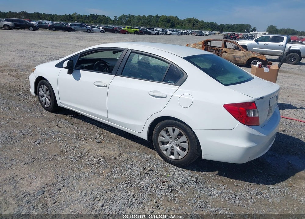 2012 HONDA CIVIC LX VIN: 19XFB2F57CE070495