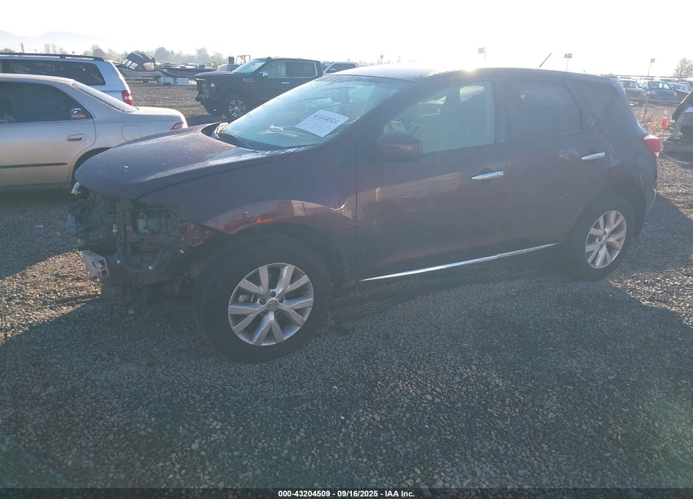 2013 NISSAN MURANO S VIN: JN8AZ1MWXDW323199