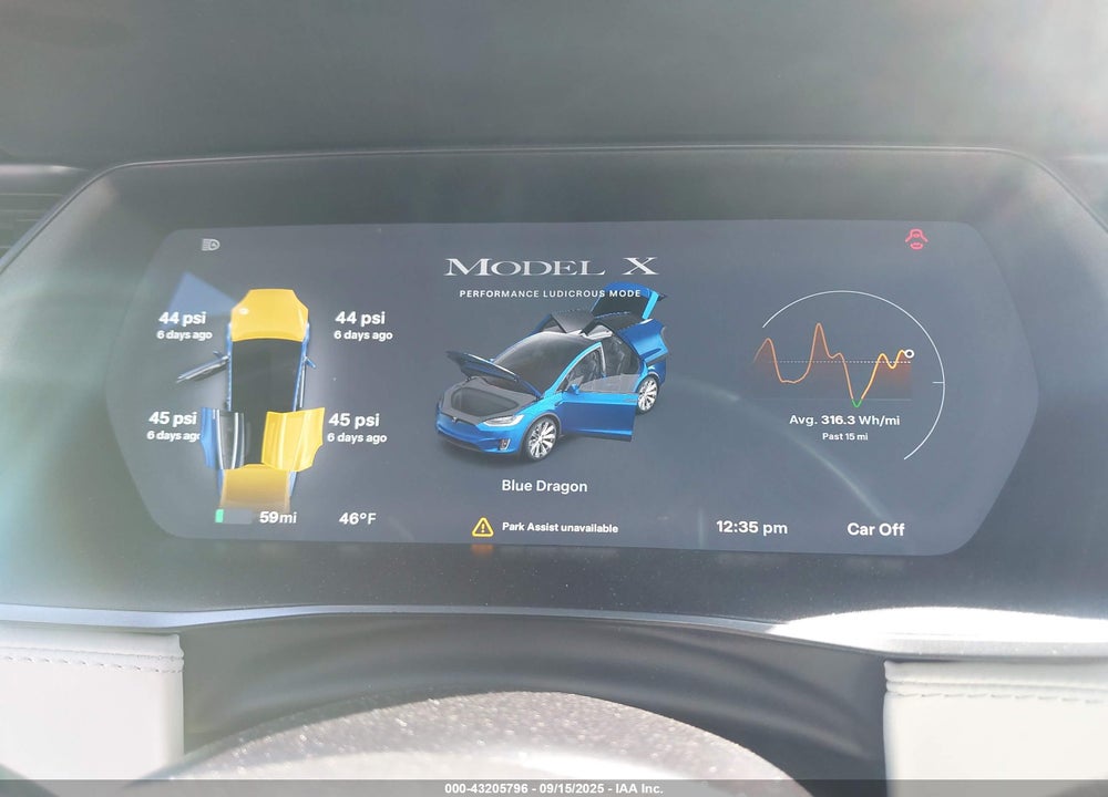 2019 TESLA MODEL X VIN: 5YJXCBE49KF192259