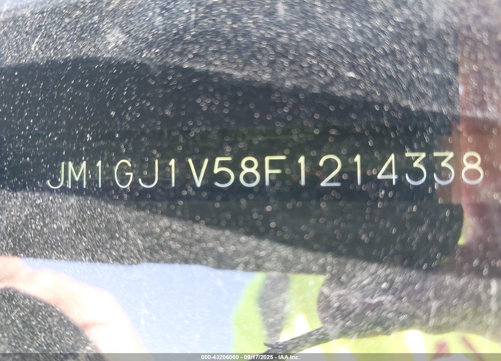 2015 MAZDA MAZDA6 VIN: JM1GJ1V58F1214338