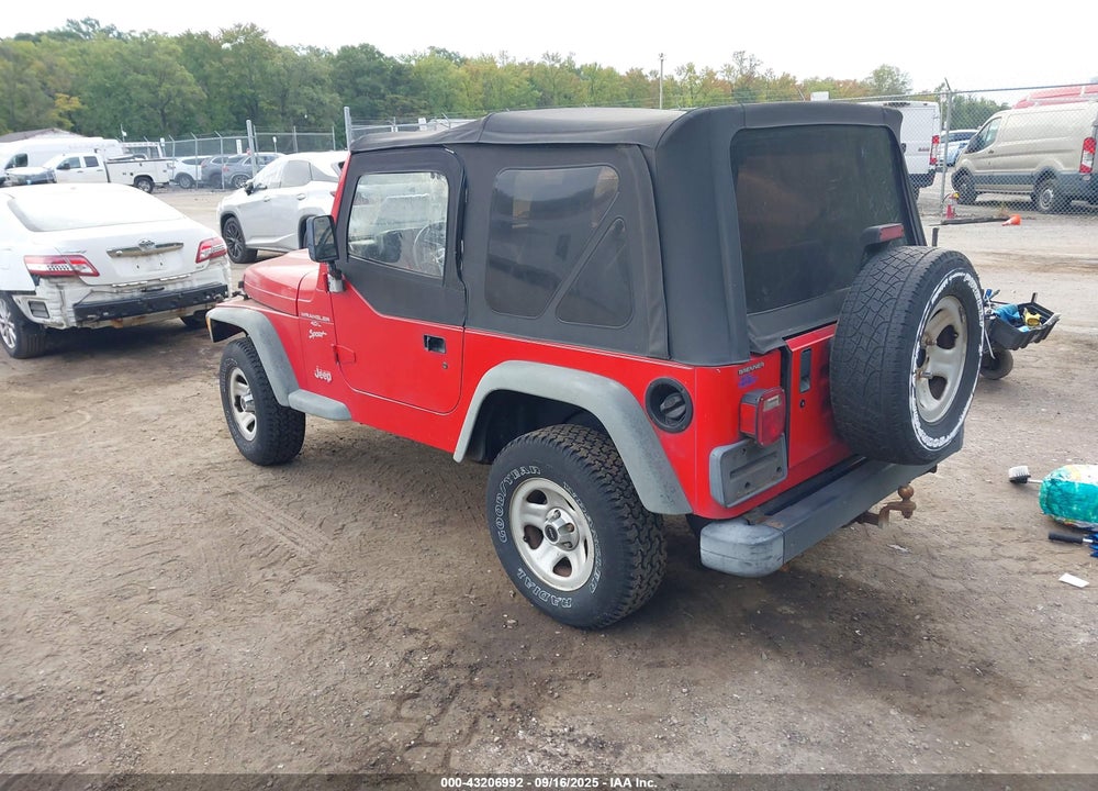 2001 JEEP WRANGLER SPORT VIN: 1J4FA49S81P313805