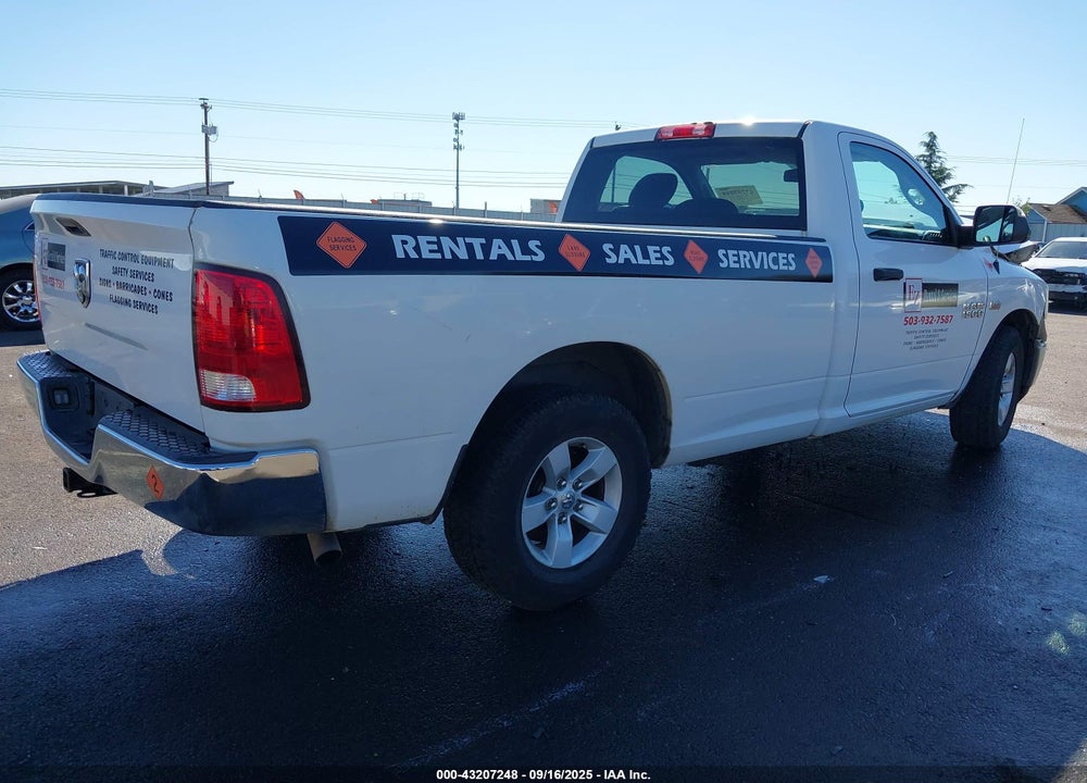 2018 RAM 1500 TRADESMAN 4X2 8' BOX VIN: 3C6JR6DT2JG162850