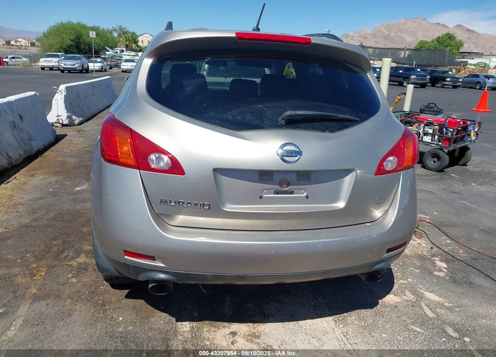 2009 NISSAN MURANO S VIN: JN8AZ18U99W006742