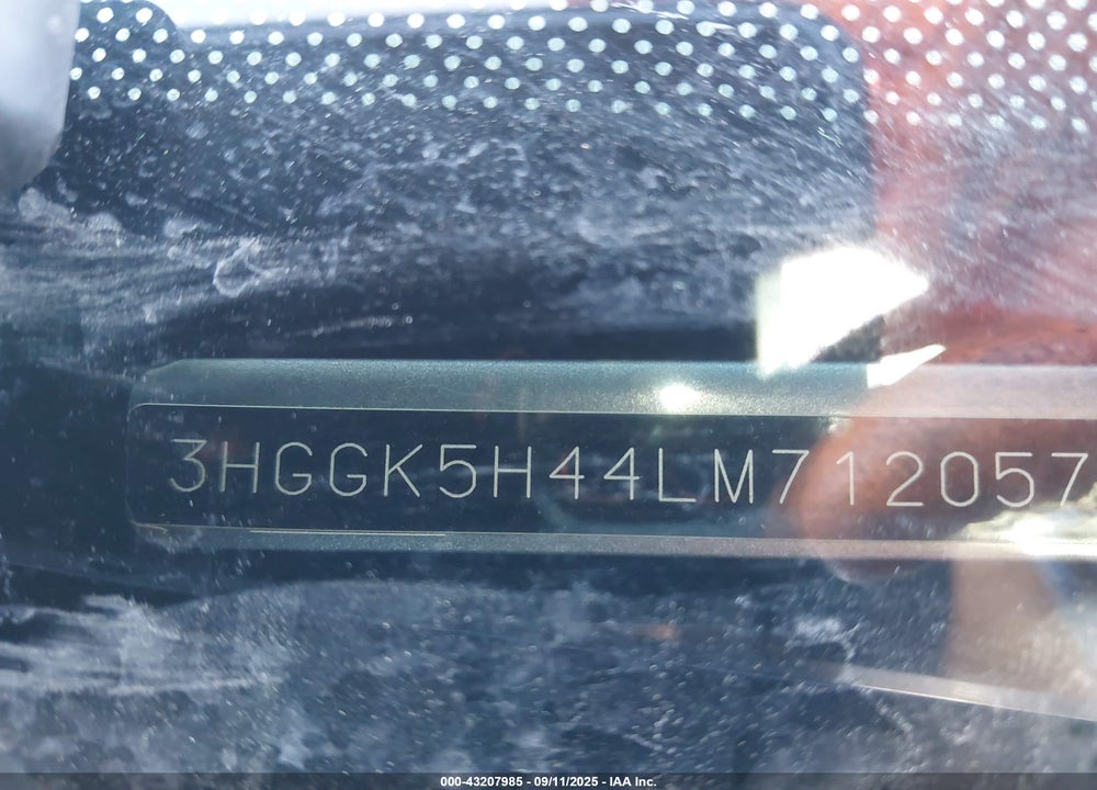 2020 HONDA FIT LX VIN: 3HGGK5H44LM712057