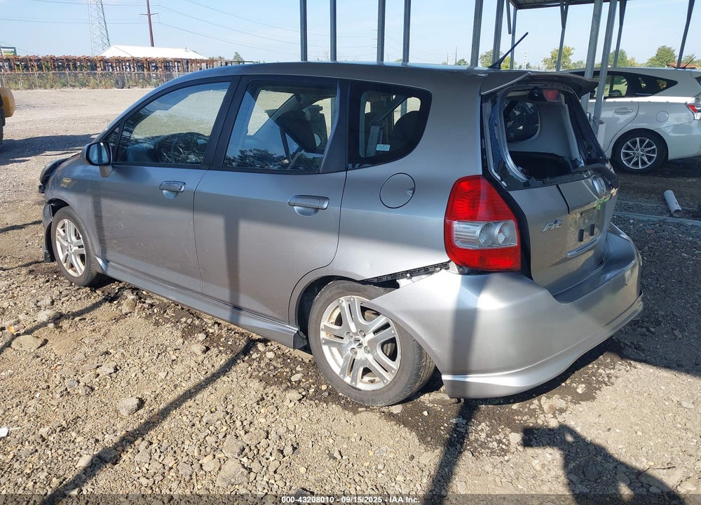 2007 HONDA FIT SPORT VIN: JHMGD38677S057239