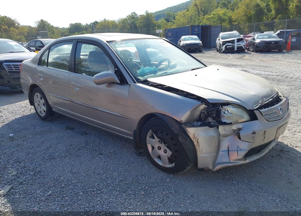 2001 HONDA CIVIC EX VIN: 1HGES26701L047885