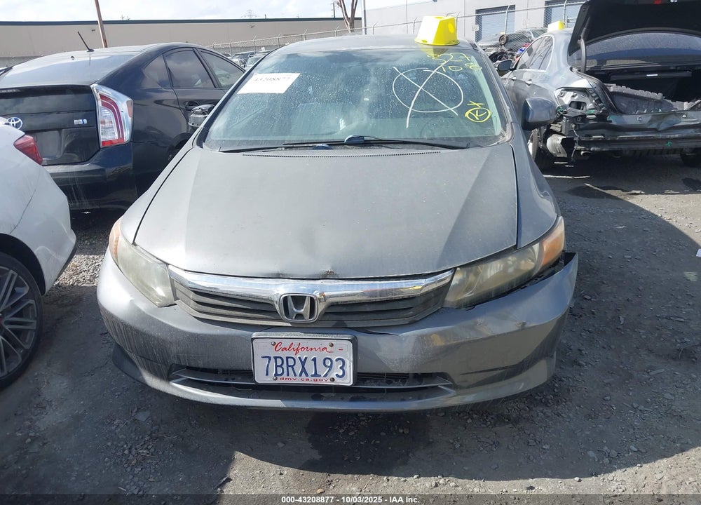 2012 HONDA CIVIC VIN: 19XFB2F54CE379275