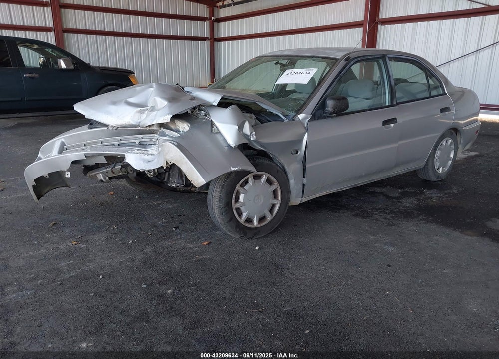 2001 MITSUBISHI MIRAGE ES VIN: JA3AY26C91U002171