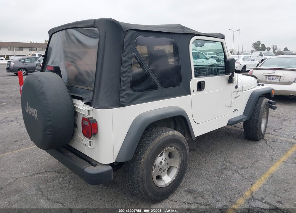 2001 JEEP WRANGLER SPORT VIN: 1J4FA49S51P365974