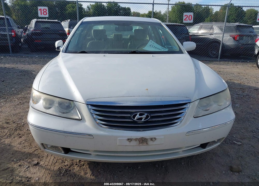 2009 HYUNDAI AZERA VIN: KMHFC46D09A351075
