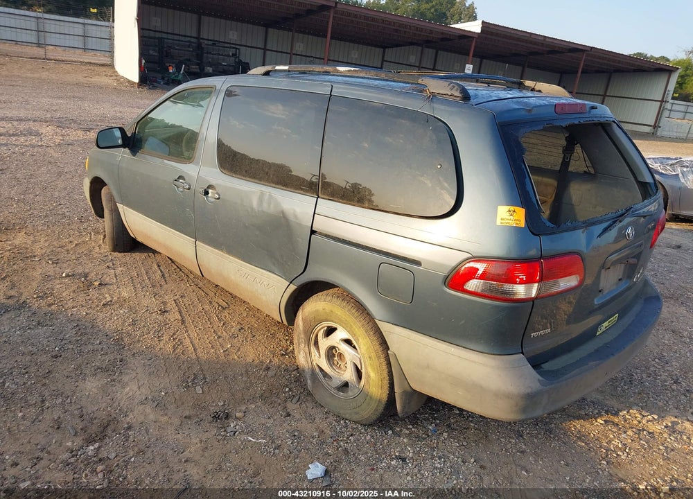 2001 TOYOTA SIENNA LE VIN: 4T3ZF13C91U346059