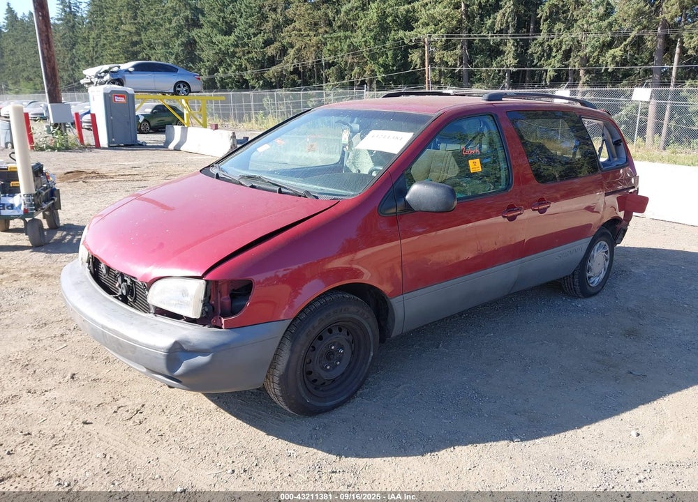 2000 TOYOTA SIENNA LE VIN: 4T3ZF13C7YU228117