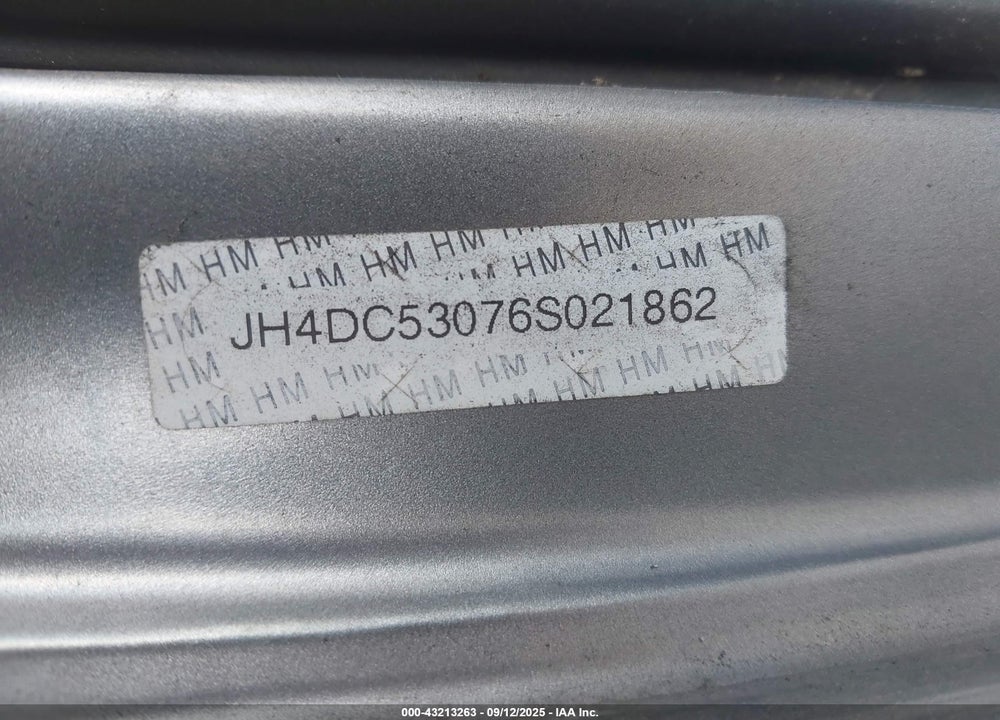 2006 ACURA RSX TYPE-S VIN: JH4DC53076S021862