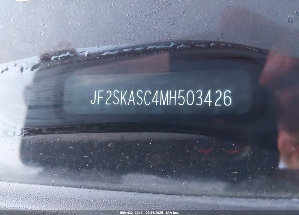2021 SUBARU FORESTER LIMITED VIN: JF2SKASC4MH503426