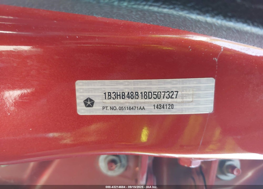 2008 DODGE CALIBER SXT VIN: 1B3HB48B18D507327
