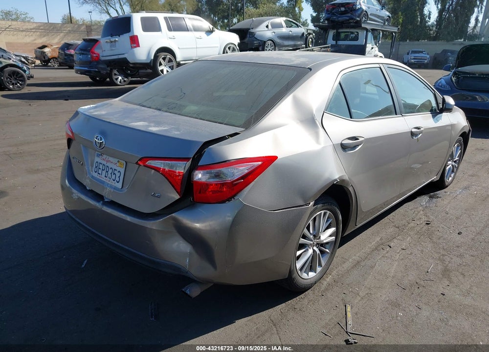 2014 TOYOTA COROLLA LE PLUS VIN: 5YFBURHE7EP008238