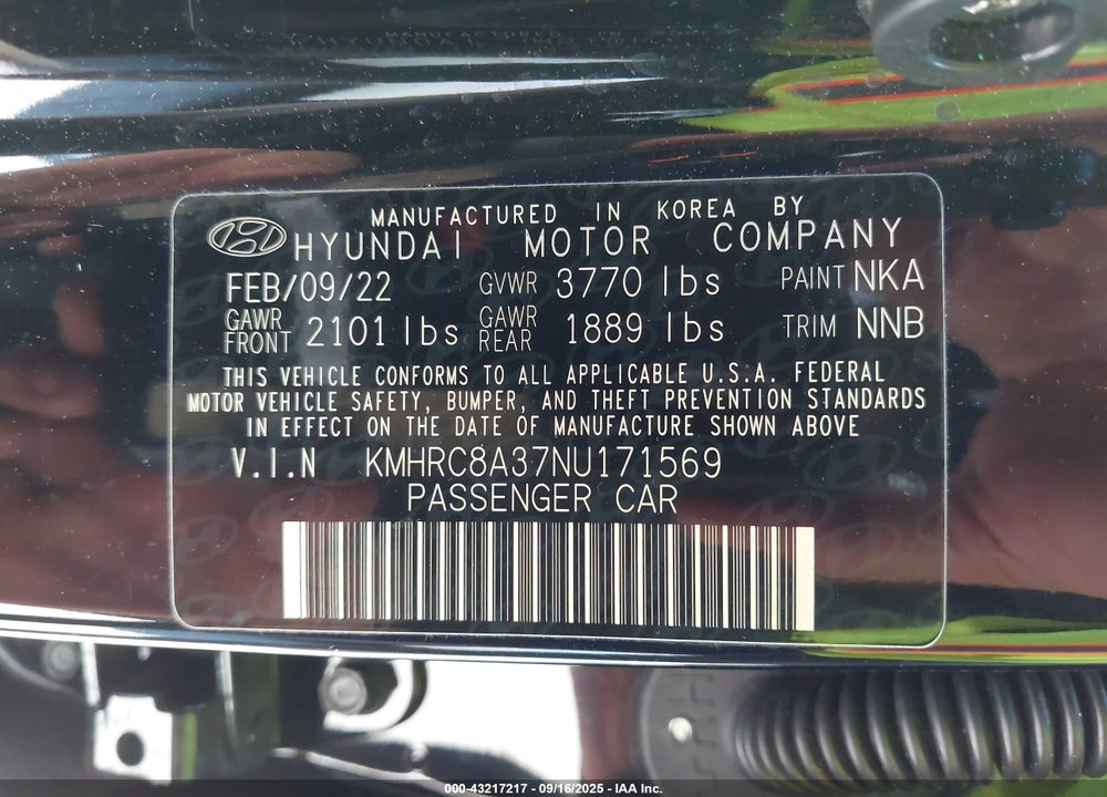 2022 HYUNDAI VENUE VIN: KMHRC8A37NU171569