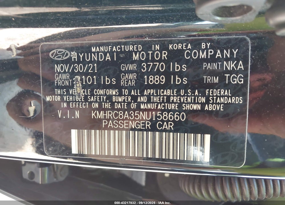 2022 HYUNDAI VENUE VIN: KMHRC8A35NU158660