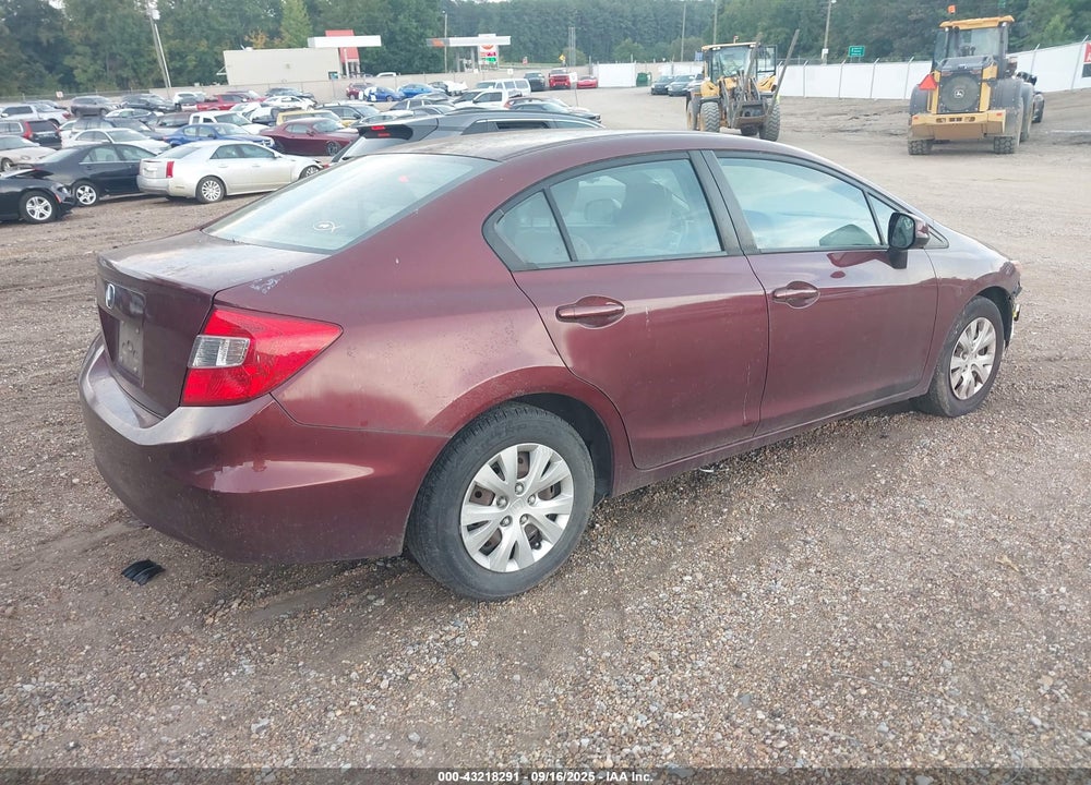 2012 HONDA CIVIC LX VIN: 2HGFB2F5XCH552688