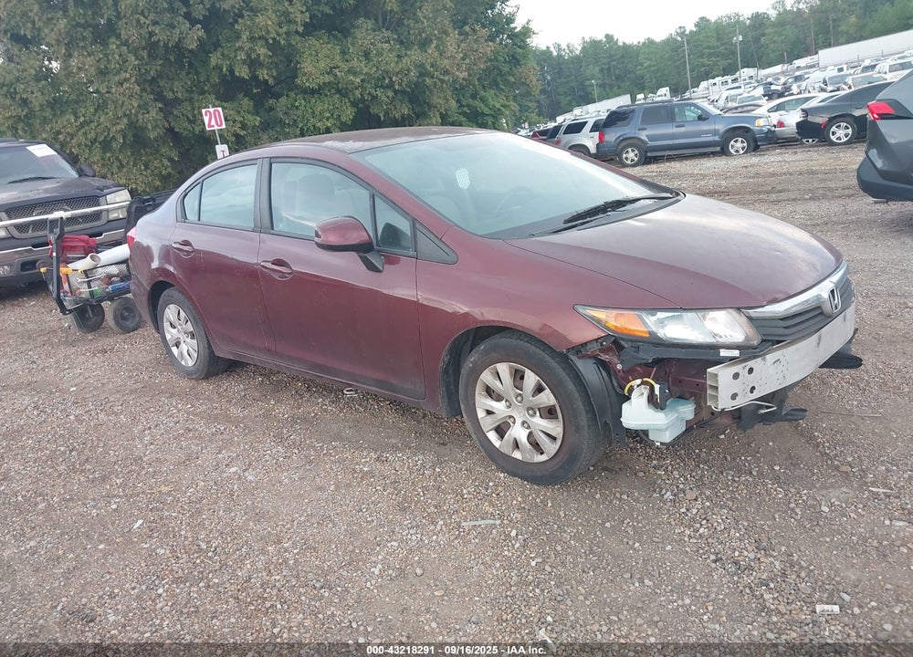 2012 HONDA CIVIC LX VIN: 2HGFB2F5XCH552688