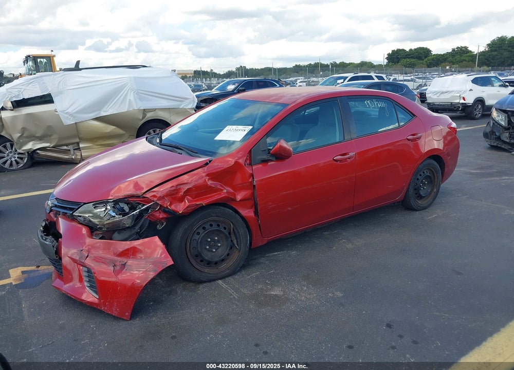 2016 TOYOTA COROLLA LE VIN: 5YFBURHE5GP429880