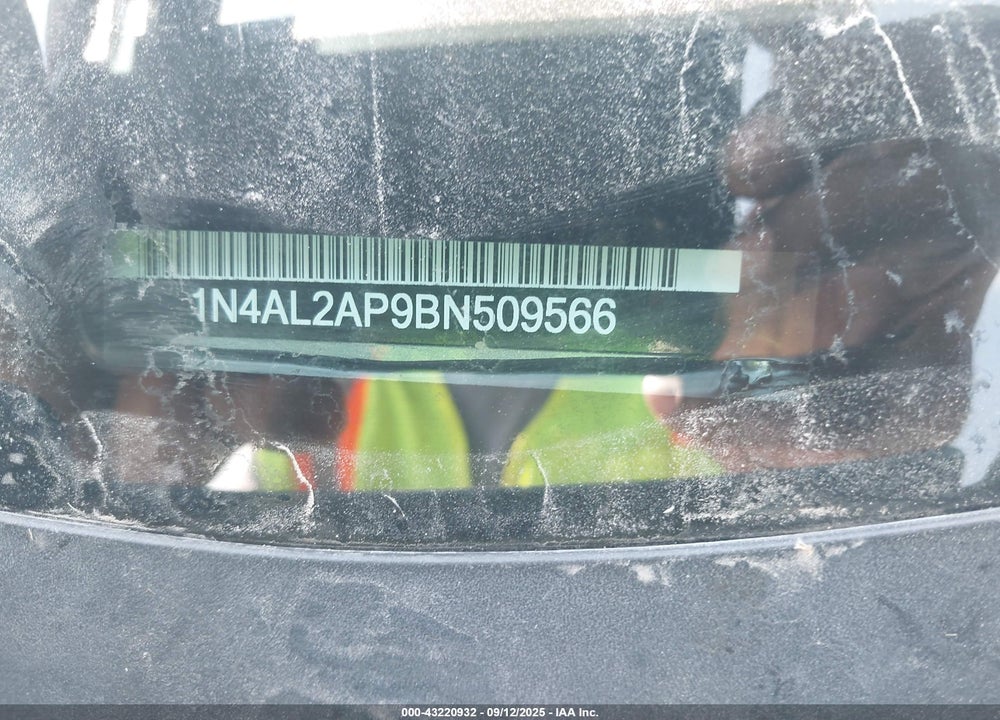 2011 NISSAN ALTIMA 2.5 S VIN: 1N4AL2AP9BN509566