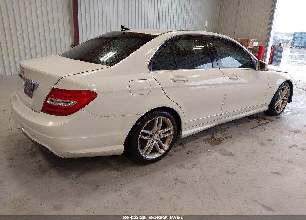 2012 MERCEDES-BENZ C CLASS VIN: WDDGF4HB3CA606004